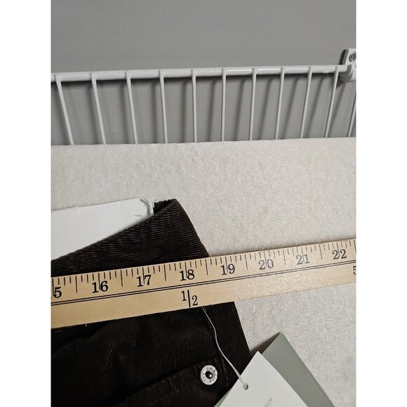 Liz Claiborne Corduroy Pants Womens Sz 16 P BROWN Sloane Slim Bootcut New - Picture 3 of 9